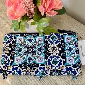 Vera Bradley Lighten Up Pencil Pouch in Lisbon Medallion  - NEW